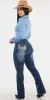 Blue Bootcut Denim Look sold by Moda