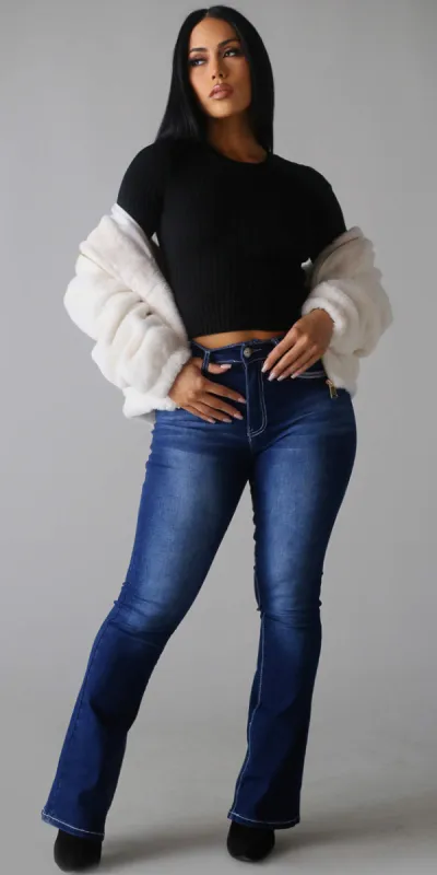 Fur Bootcut Denim Trio sold by Moda