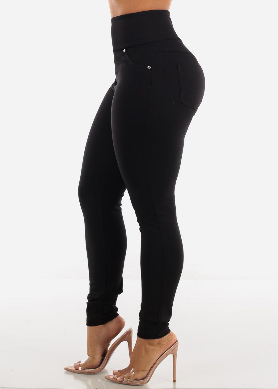 Wide Waistband Black Skinny Pants sold by Moda product image thumbnail 3