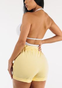 White Open Back Lace & Mesh Thong Bodysuit sold by Moda