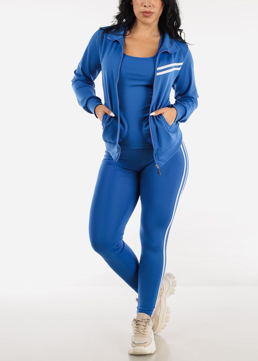 Blue Activewear Jacket, Tank Top & Leggings (3 CPE SET) sold by Moda product image thumbnail 2