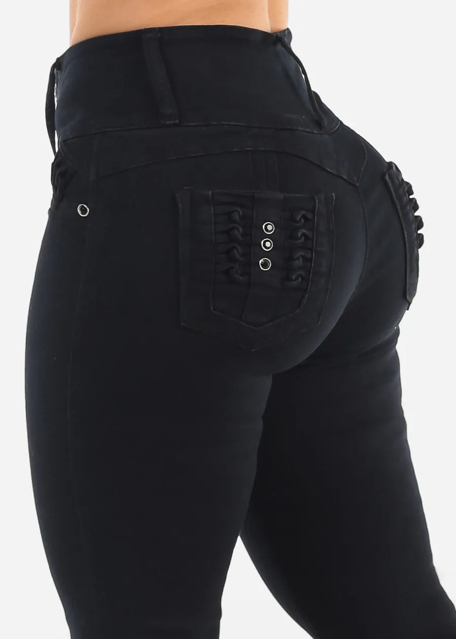 MX JEANS Butt Lift High Waist Black Bootcut Jeans sold by Moda product image thumbnail 5