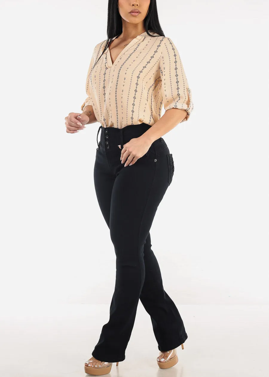 MX JEANS Butt Lift High Waist Black Bootcut Jeans sold by Moda product image thumbnail 2