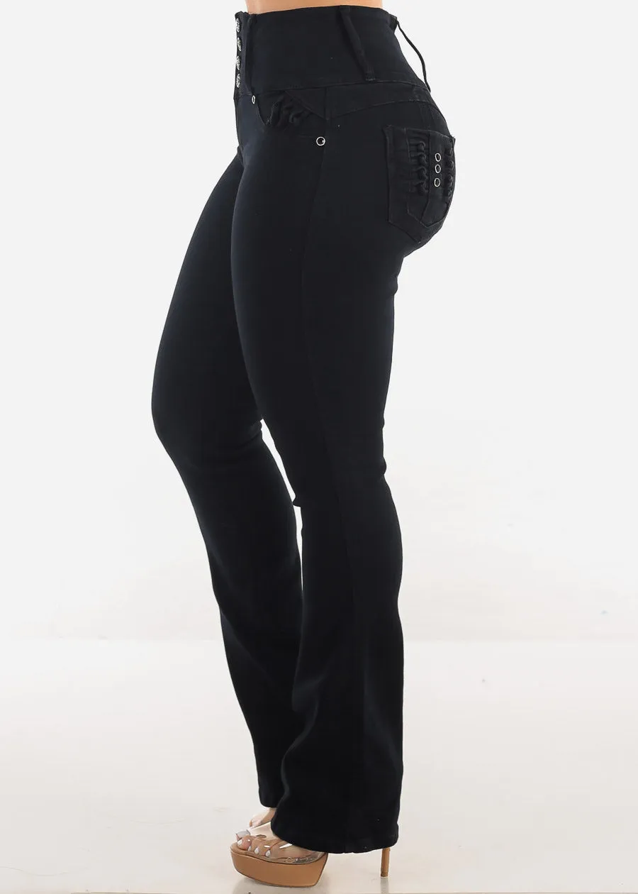 MX JEANS Butt Lift High Waist Black Bootcut Jeans sold by Moda product image thumbnail 4