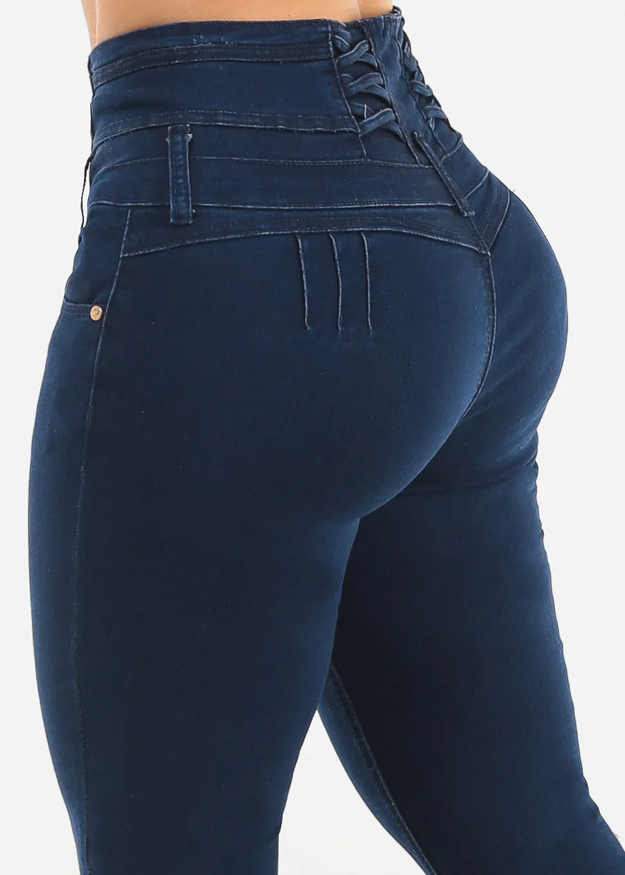 MX JEANS Butt Lift Thick Waist Dark Bootcut Jeans sold by Moda product image thumbnail 5