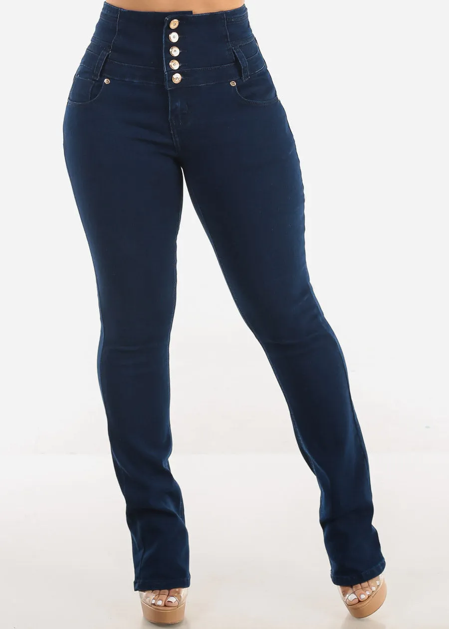 MX JEANS Butt Lift Thick Waist Dark Bootcut Jeans sold by Moda product image thumbnail 3