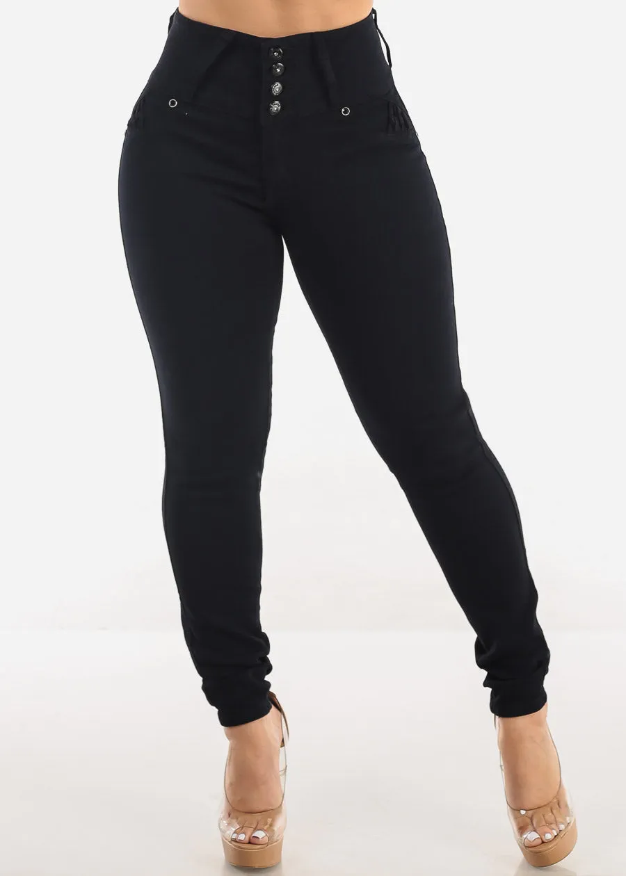MX JEANS Butt Lift High Waist Black Skinny Jeans sold by Moda product image thumbnail 4