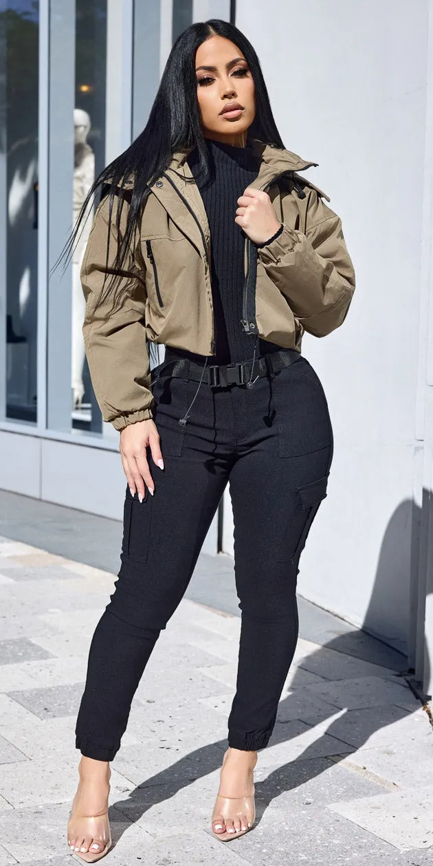 Puffer Black Cargo Joggers Trio sold by Moda