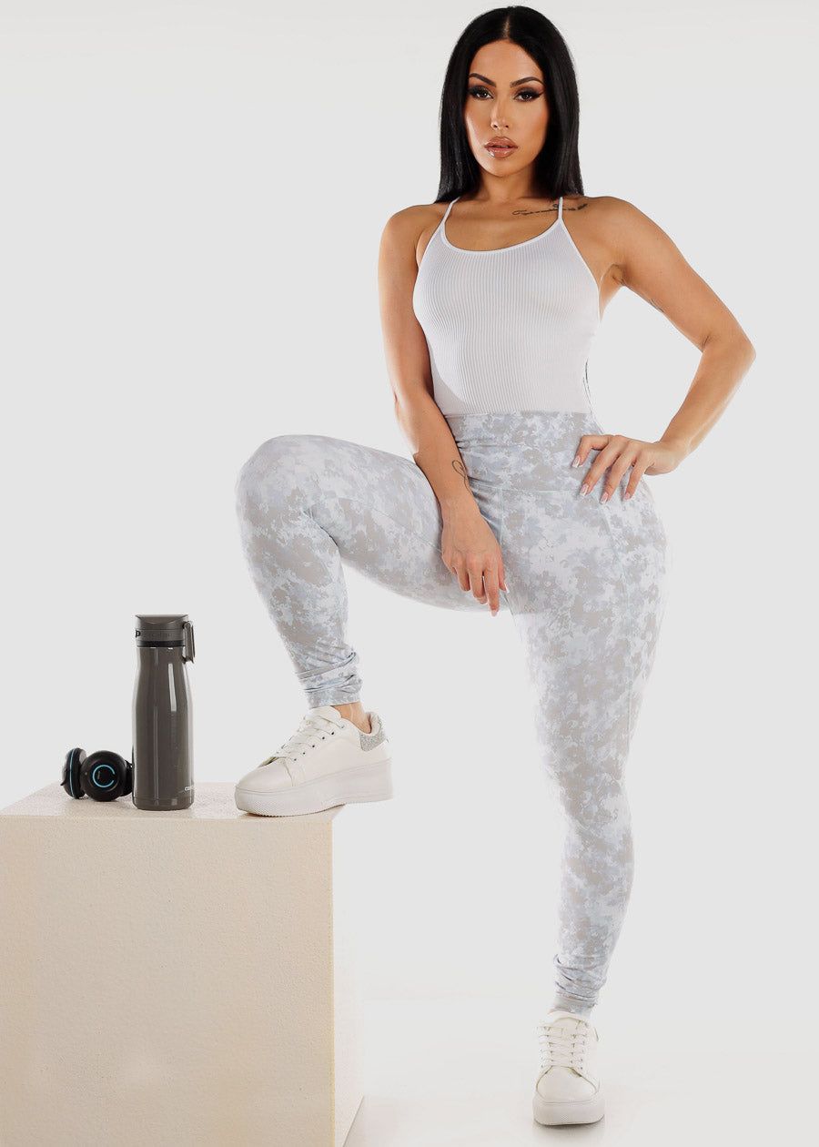 High Waisted Printed Activewear Leggings w Pockets sold by Moda product image thumbnail 2