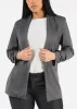 Quarter Sleeve Printed Formal Blazer Black sold by Moda