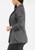 Quarter Sleeve Printed Formal Blazer Black sold by Moda