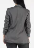 Quarter Sleeve Printed Formal Blazer Black sold by Moda