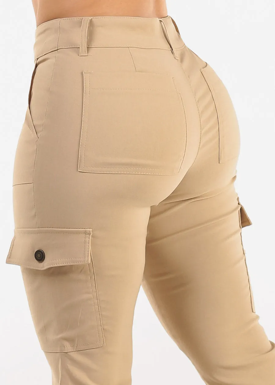 Butt Lift Hyper Stretch Bootcut Cargo Pants Khaki sold by Moda product image thumbnail 5