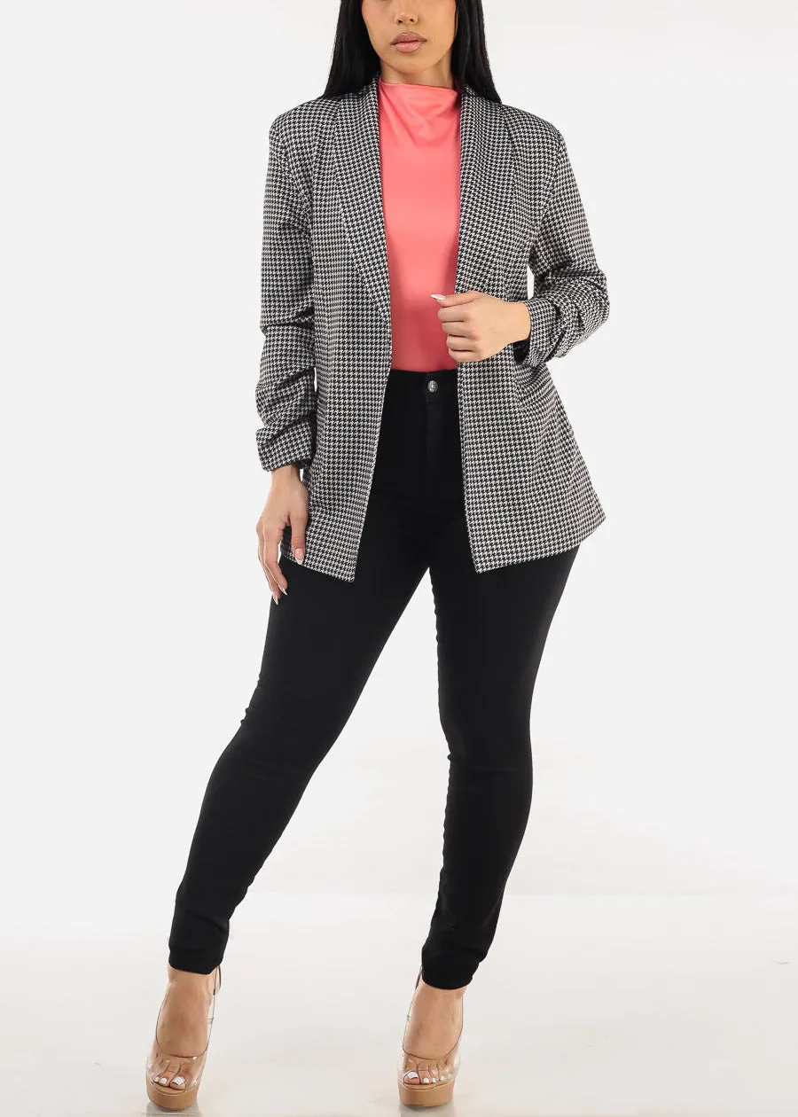 Quarter Sleeve Printed Formal Blazer B&W sold by Moda product image thumbnail 2