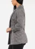 Quarter Sleeve Printed Formal Blazer B&W sold by Moda