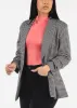 Quarter Sleeve Printed Formal Blazer B&W sold by Moda
