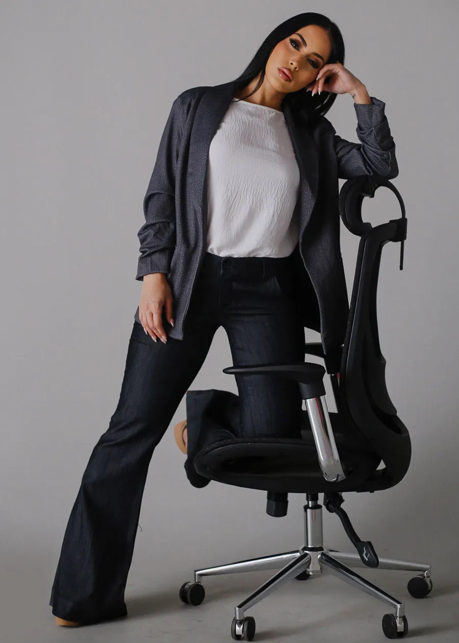 Cap Sleeve White Crewneck Blouse sold by Moda product image thumbnail 3