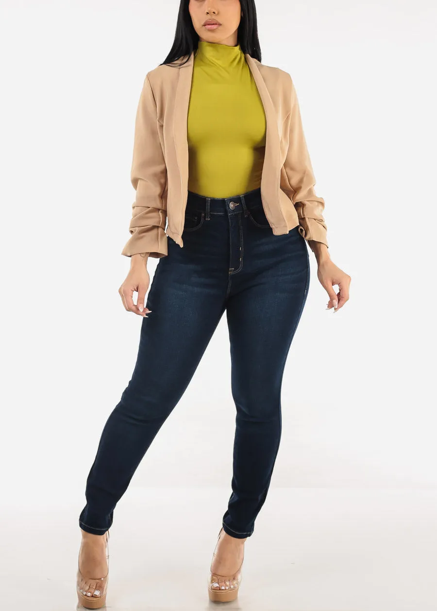 Super High Waist 1 Button Skinny Jeans Dark Wash sold by Moda product image thumbnail 2