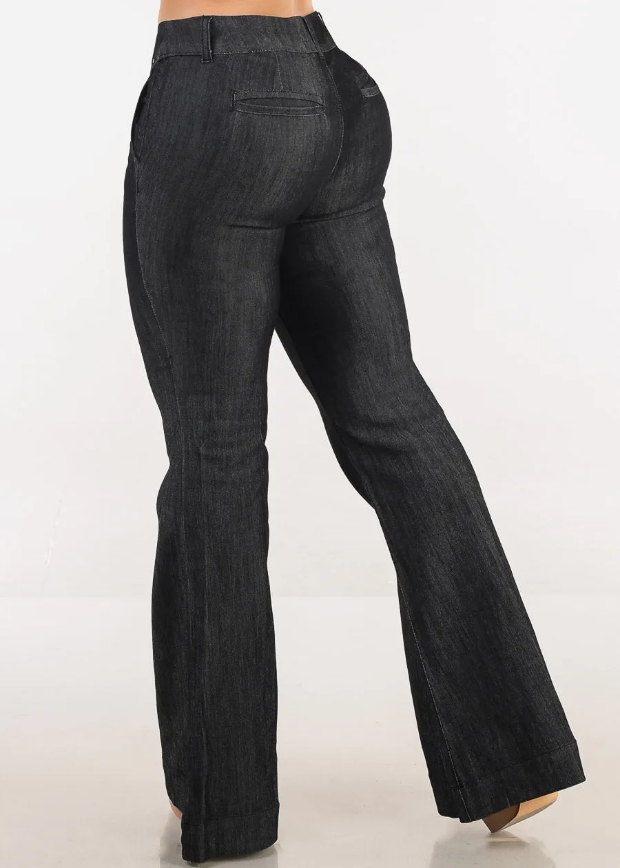 Black Low Rise Flared Bootcut Dressy Pants sold by Moda product image thumbnail 5