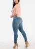 Super High Waist Stretchy Skinny Jeans Light Wash sold by Moda