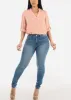Super High Waist Stretchy Skinny Jeans Light Wash sold by Moda