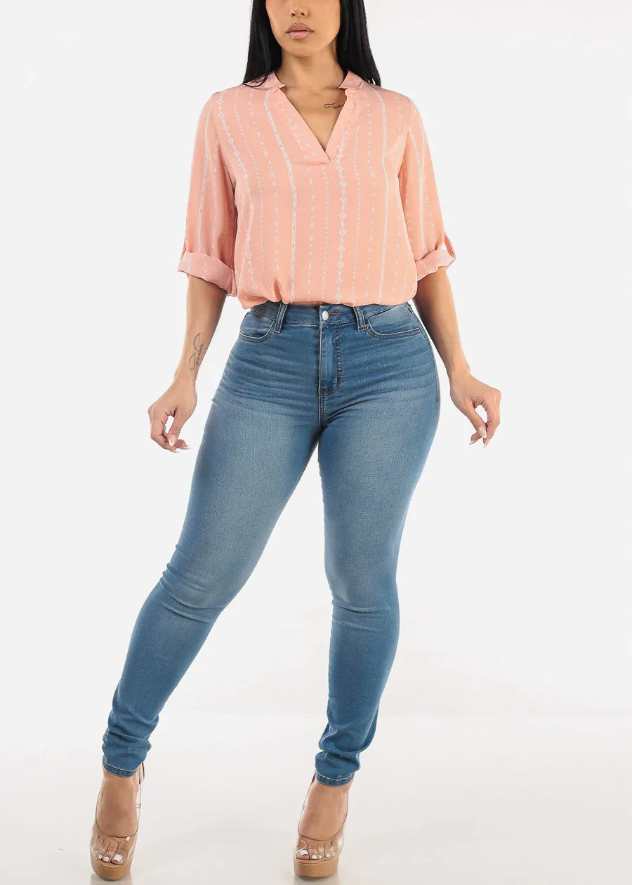 Super High Waist Stretchy Skinny Jeans Light Wash sold by Moda product image thumbnail 2