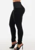 Pull On Black Skinny Pants W Spandex Sides sold by Moda