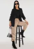 High Waist Cargo Sweatpants Beige sold by Moda