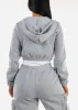 Grey Cropped Zip Up Hoody sold by Moda