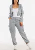 Grey Cropped Zip Up Hoody sold by Moda