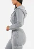 Grey Cropped Zip Up Hoody sold by Moda