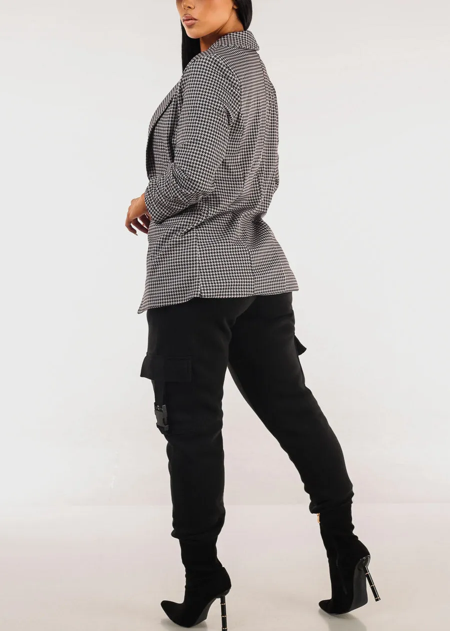 High Waist Fleece Joggers w Buckle Pockets Black sold by Moda product image thumbnail 5