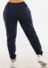 Navy Fleece Drawstring Joggers w Pockets sold by Moda