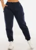 Navy Fleece Drawstring Joggers w Pockets sold by Moda