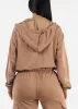 Zip Up Light Brown Hoody w Pockets sold by Moda