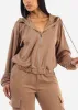 Zip Up Light Brown Hoody w Pockets sold by Moda