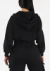 Zip Up Cropped Fleece Hoody Black sold by Moda
