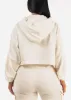 Cream Fleece Pullover Hoodie sold by Moda