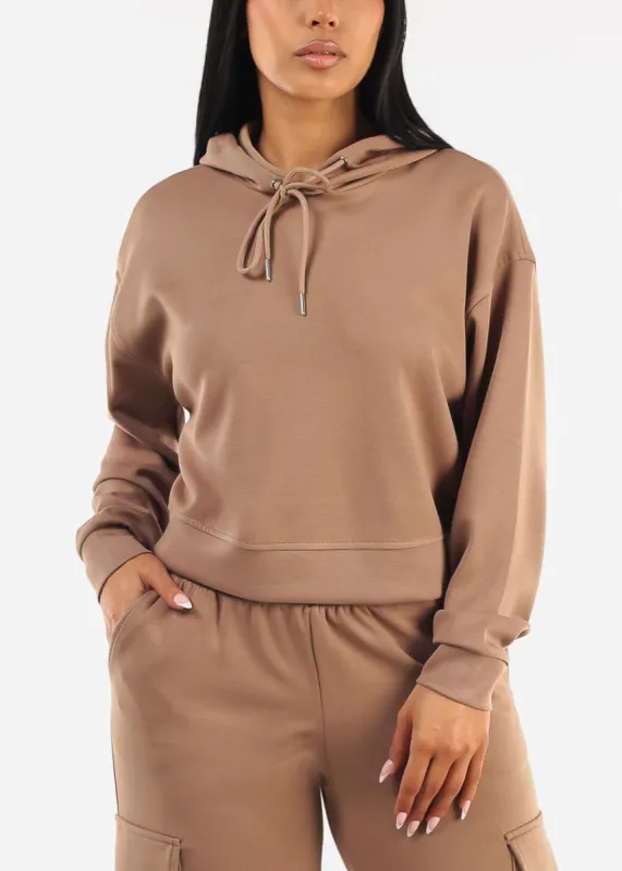 Long Sleeve Pullover Hoody Light Brown sold by Moda