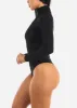 Turtleneck Long Sleeve Sweater Bodysuit Black sold by Moda
