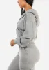 Zip Up Cropped Fleece Hoody Grey sold by Moda
