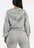 Zip Up Cropped Fleece Hoody Grey sold by Moda