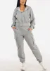 Zip Up Cropped Fleece Hoody Grey sold by Moda