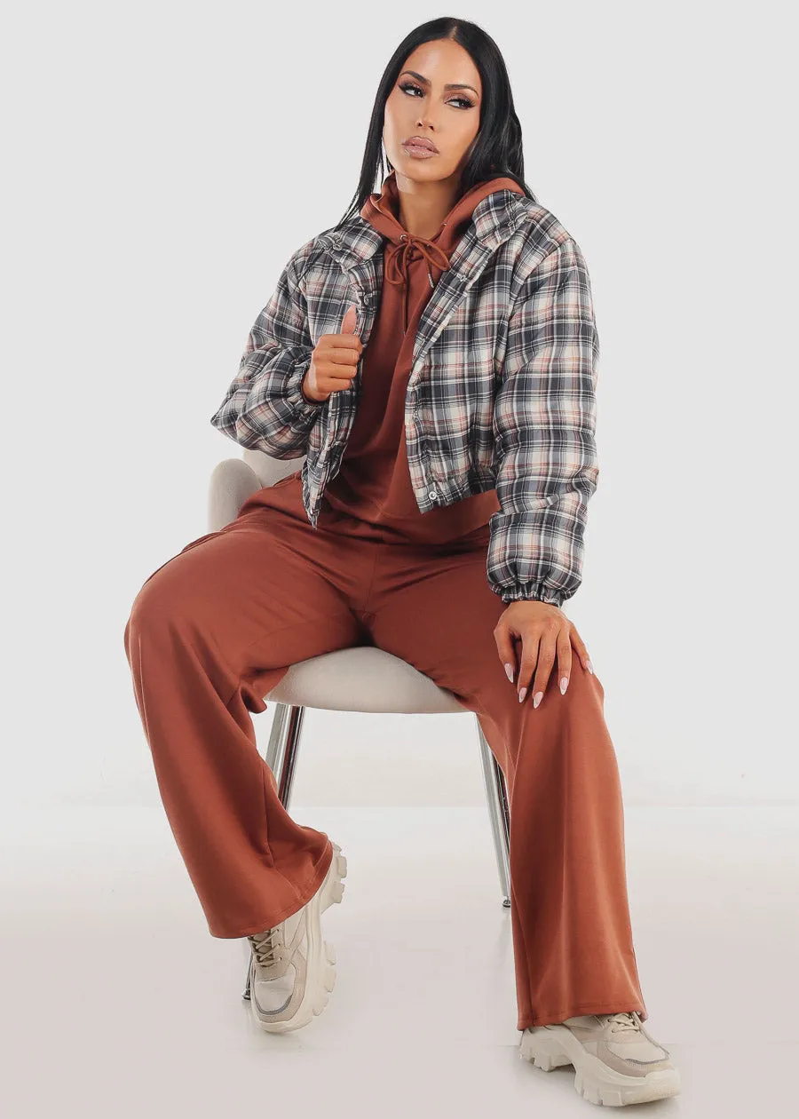 Super High Waist Wide Leg Cargo Pants Brown sold by Moda product image thumbnail 2