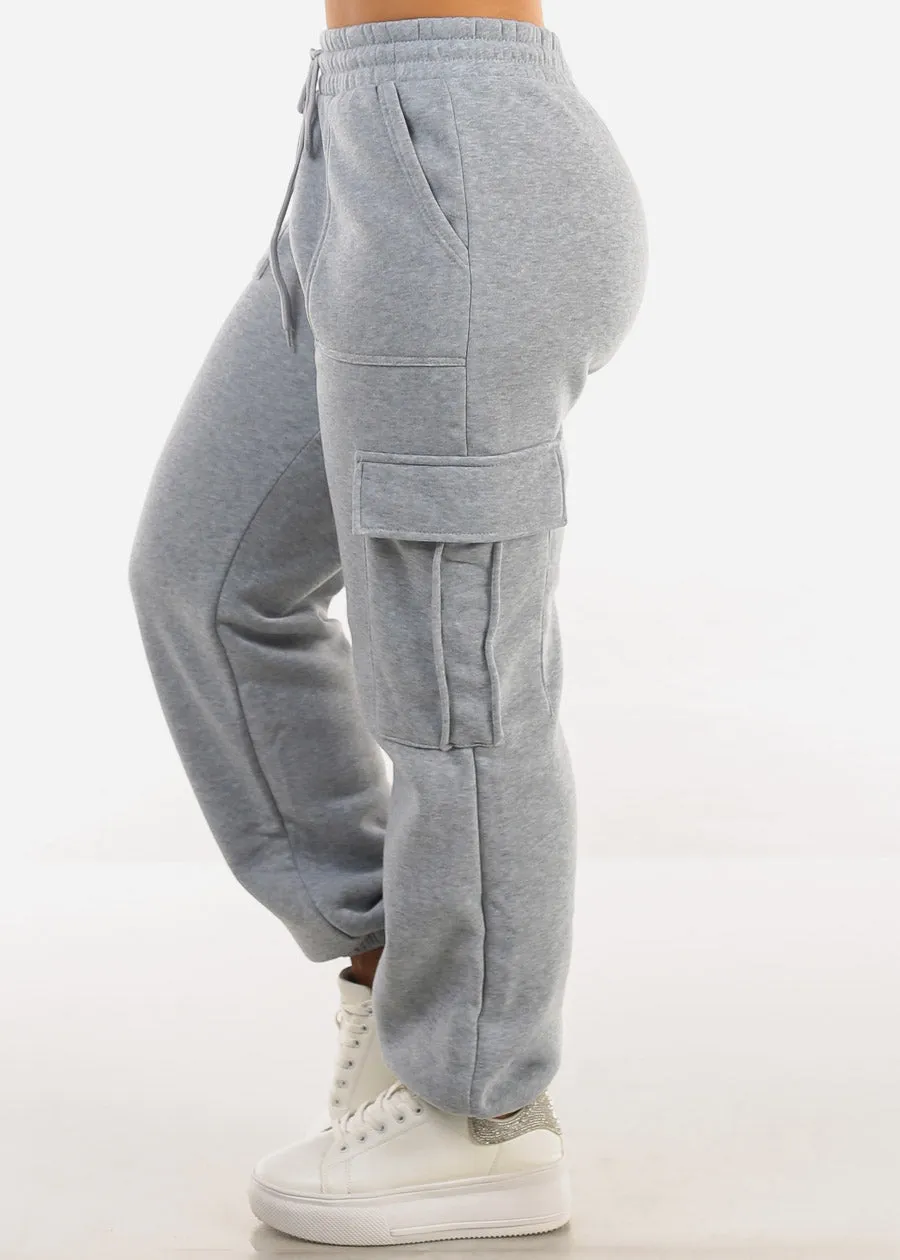 High Waist Cargo Sweatpants Grey sold by Moda product image thumbnail 3