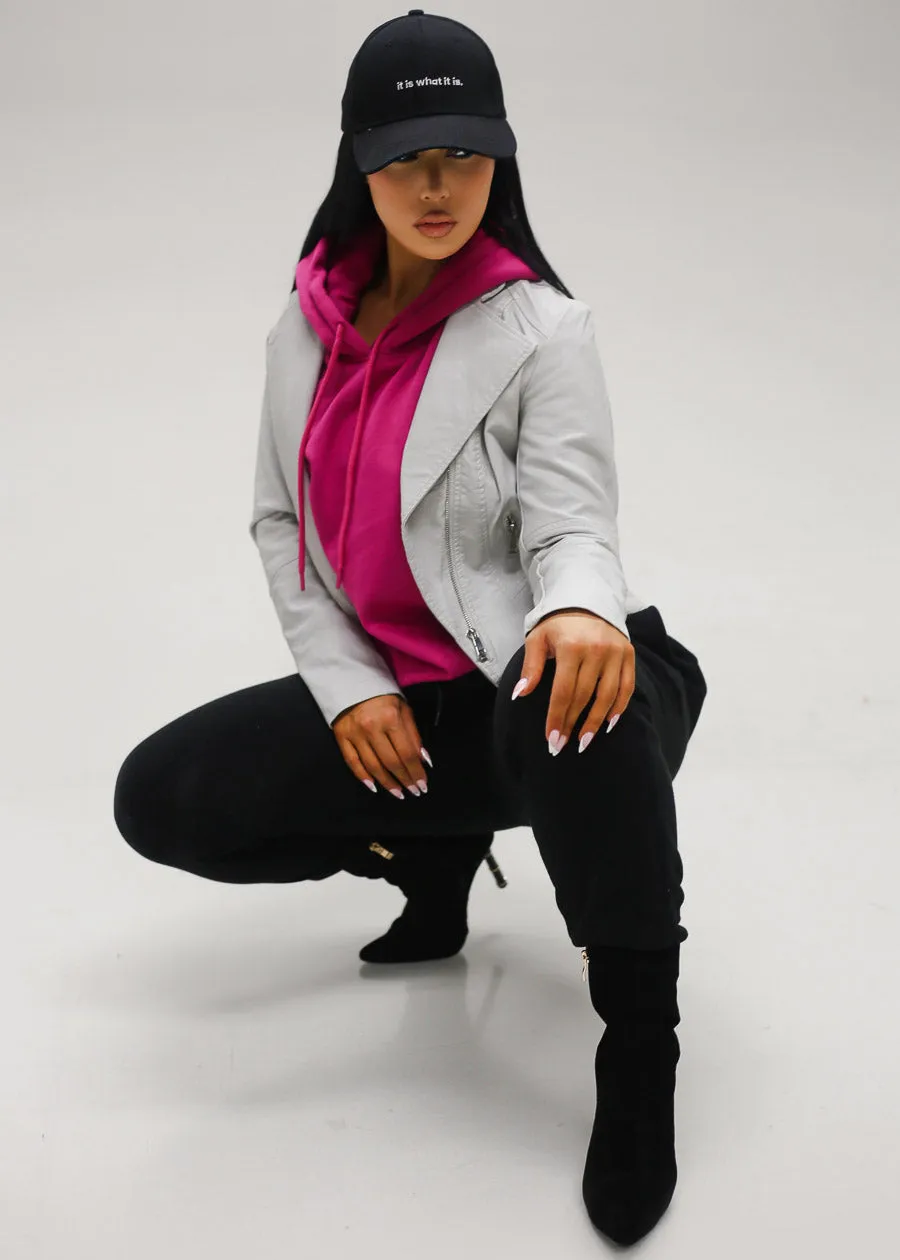 Long Sleeve Relaxed Fit Fleece Pullover Hoodie Magenta sold by Moda product image thumbnail 2