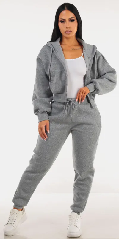 Grey Fleece Joggers Trio sold by Moda