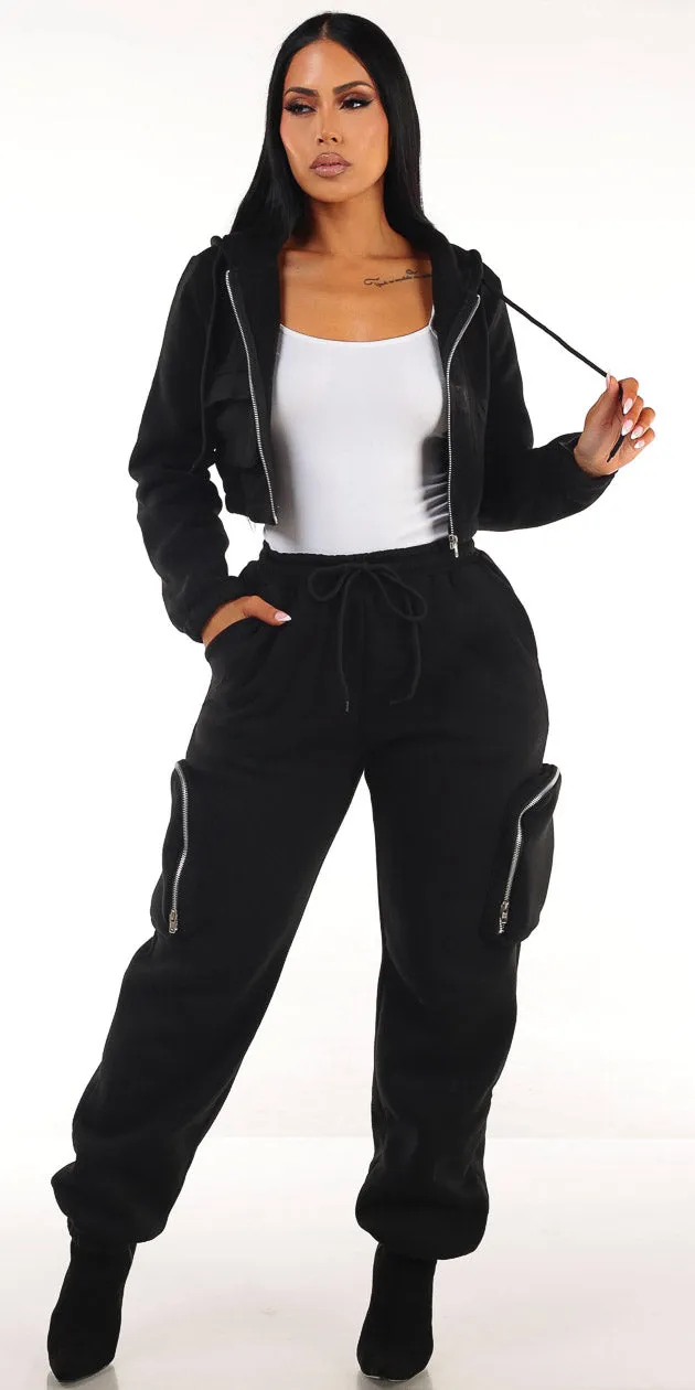 Black Fleece Sweatpants Trio sold by Moda