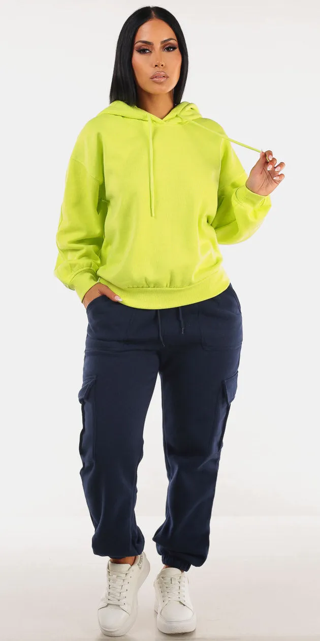 Fleece Hoodie Cargo Sweatpants Outfit sold by Moda