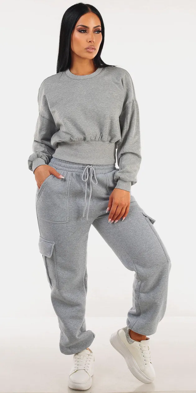 Fleece Cargo Sweatpants Combo sold by Moda